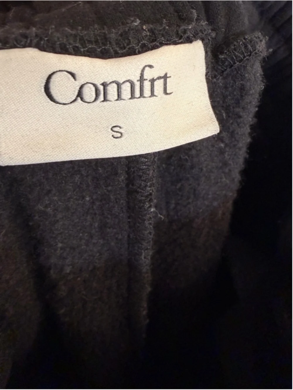 Comfrt Onyx Black Signature Fleece Cuffed Jogger Sweatpants Size Small EUC - Picture 5 of 5